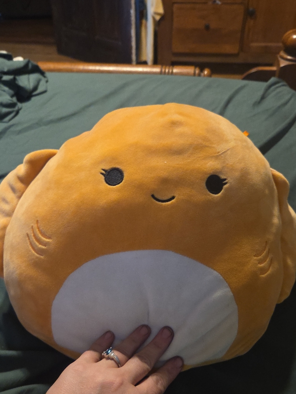 Squishmallows Orange and White Plush Shark‎